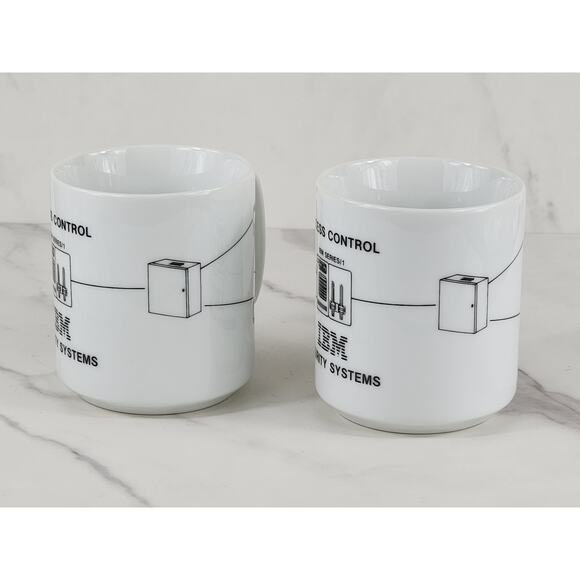 IBM Security Systems Cybersecurity Coffee Mug 14oz Teacup 80s 4" x2 Vintage - Picture 7 of 15